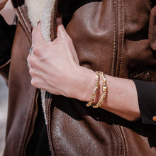 Load image into Gallery viewer, Rose Gold Geode Bangle