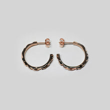 Load image into Gallery viewer, Geode Earring Hoops - Rose Gold Vermeil
