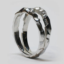 Load image into Gallery viewer, Double Geode Band - White Platinum