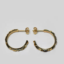 Load image into Gallery viewer, Geode Earring Hoops - Yellow Gold Vermeil