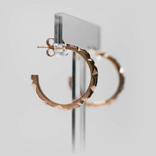 Load image into Gallery viewer, Geode Earring Hoops - Rose Gold Vermeil