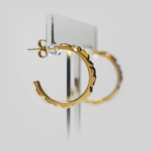 Load image into Gallery viewer, Geode Earring Hoops - Yellow Gold Vermeil
