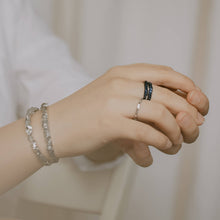 Load image into Gallery viewer, Double Geode Band - Midnight Blue
