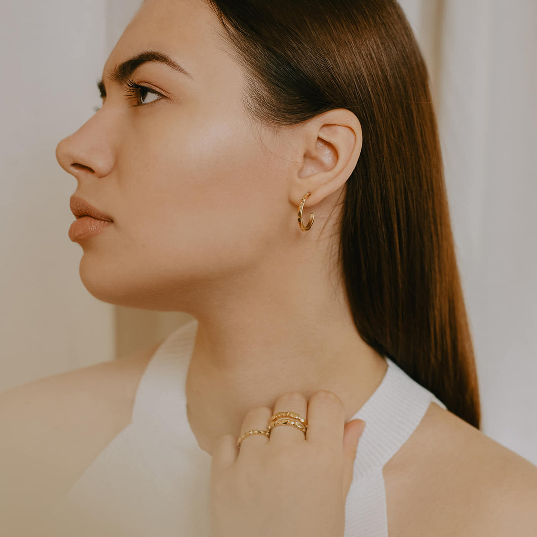Stackable Geode Ring - Rose Gold